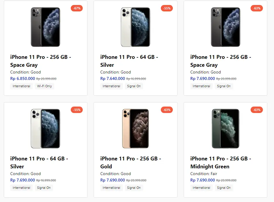 Harga Iphone 11 Pro