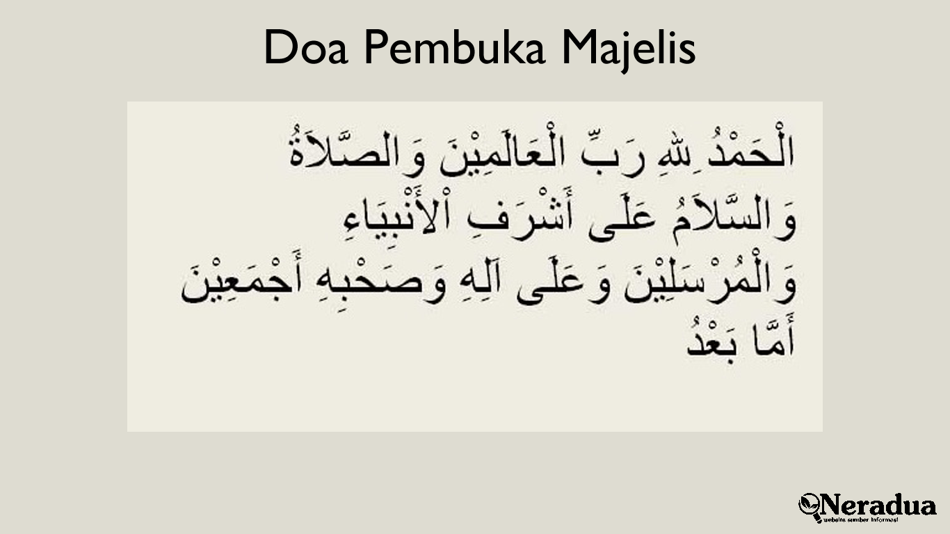 Doa Pembuka Majelis Yang Sesuai Sunnah Beserta Artinya Neradua