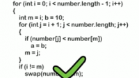 a=? publick static void selectionSort(int[]