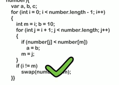 a=? publick static void selectionSort(int[]